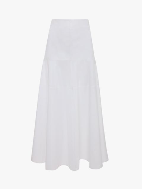 Victoria Beckham Panelled Maxi Skirt In White
