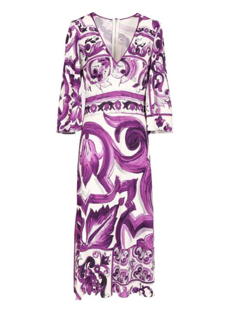 Dolce & Gabbana Organzino St Maiolica G280 Dresses Violet