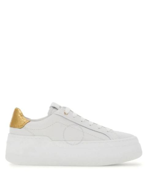 FERRAGAMO Ferragamo Embossed Leather Wedge Sneakers