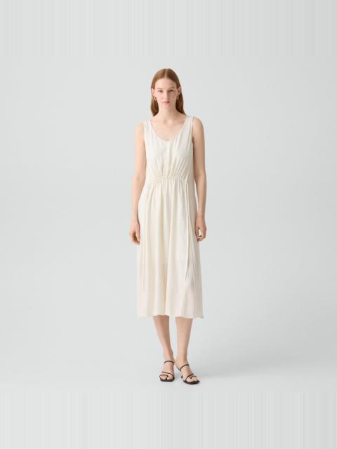 Theory Tie-Waist Tank Dress in Washed Stripe