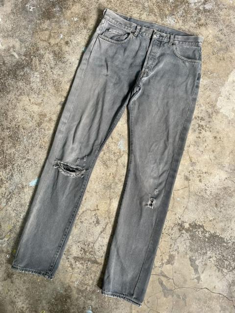 Other Designers Jean × Levi's × Vintage - Vintage Levi’s 501 Black Faded Distressed Denim Jeans Pants