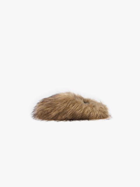 A.W.A.K.E. MODE FAUX FUR CLOG BROWN