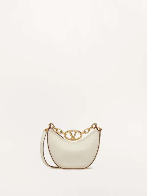 Valentino VLOGO MOON MINI HOBO BAG IN NAPPA LEATHER WITH CHAIN