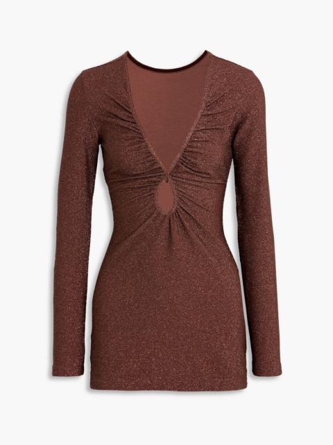 Johanna Ortiz Filigrana de Fiesta cutout metallic stretch-knit top