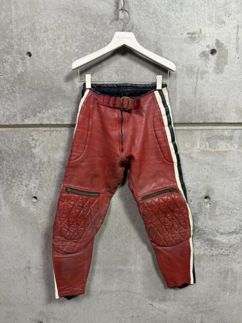 Other Designers Vintage Bill Walters Red Leather Motorcycle Pants
