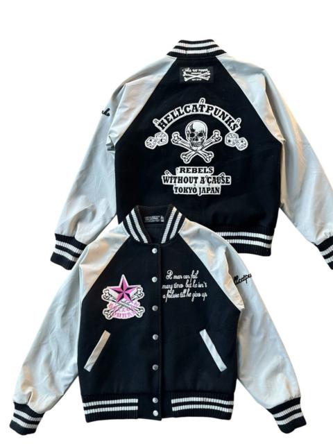Other Designers Japanese Brand - 🚨ACCEPT OFFER🚨Hell cat punk varsity jacket limited edition