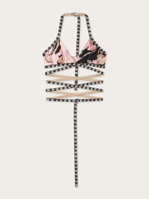 PUCCI ORCHIDEE PRINT SILK SATIN BRA