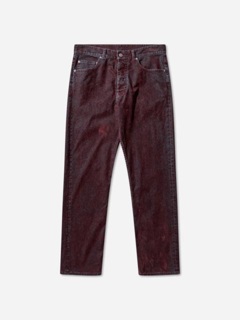 MM6 Maison Margiela Men's Straight-Leg Jeans Bordeaux