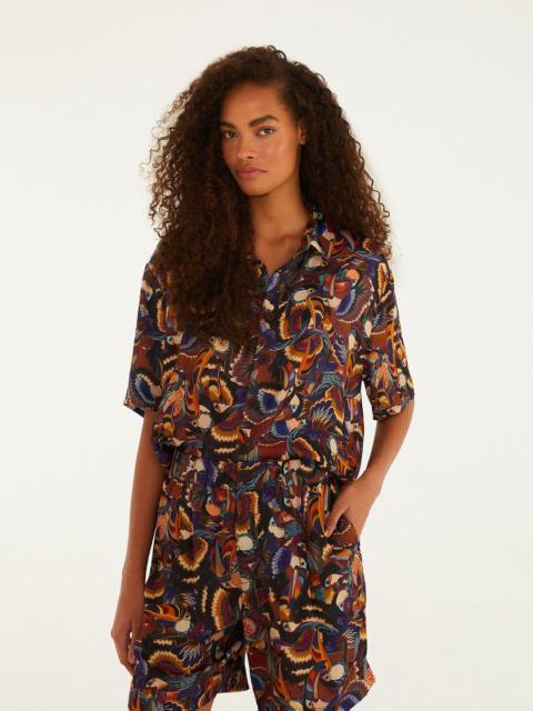 FARM RIO Multicolor Flying Toucans Lenzing� Ecovero� Shorts