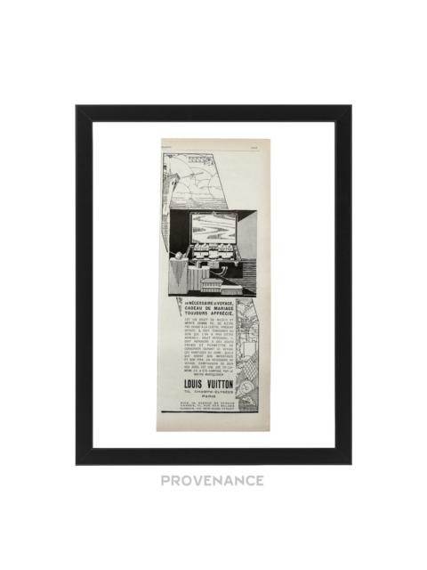 Louis Vuitton Antique Vintage Newsprint Ad - Vanity Case