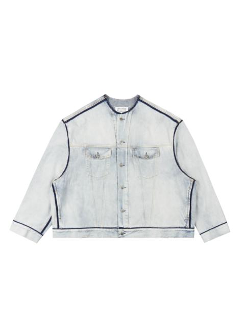 Maison Margiela Maison Margiela Denim Jacket Collarless Icy Slip Blue