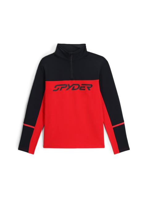 SPYDER Mens Speed Half Zip T-Neck - Spyder Red