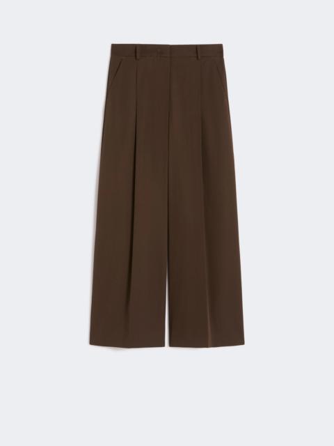 WEEKEND Max Mara Stretch cotton gabardine trousers - CHOCOLATE
