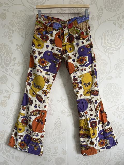 Vintage Steal Muchacha Multicolor Flare Jeans Rabbit Denim
