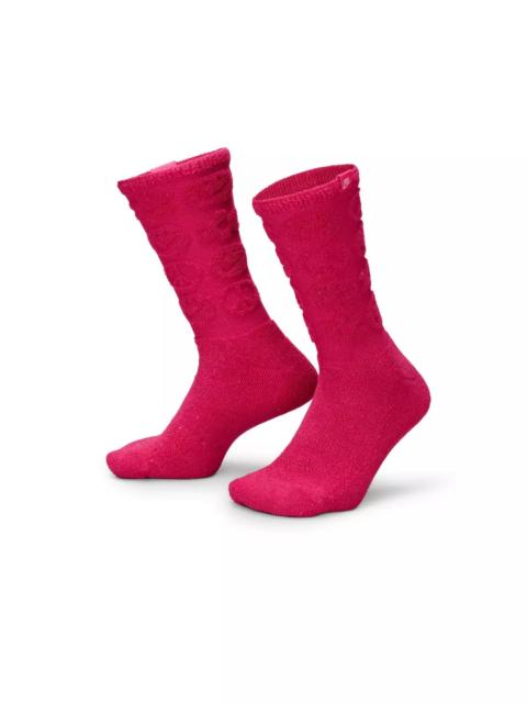 Nike Everyday Essentials Printed Crew Socks-1PK-Pink