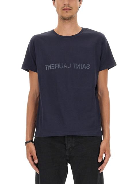 SAINT LAURENT Saint Laurent Men Inverted Logo T-Shirt