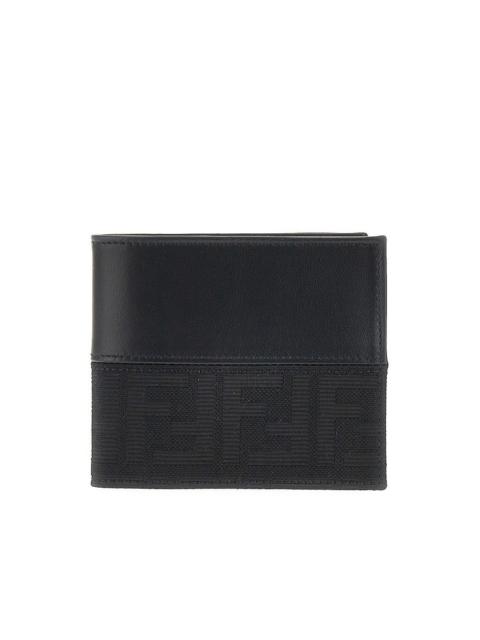 FENDI Fendi FF Jacquard Bi-fold Wallet Black