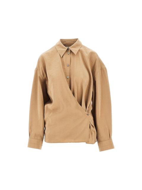 Lemaire Lemaire Cotton And Silk Twisted Shirt Beige