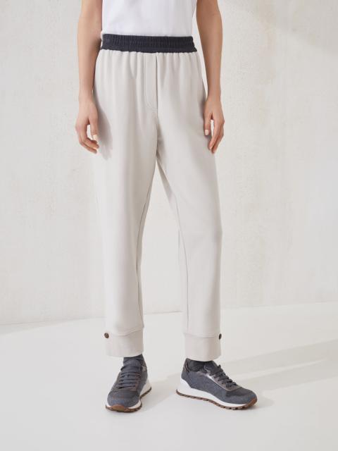 Brunello Cucinelli Cotton smooth French terry trousers