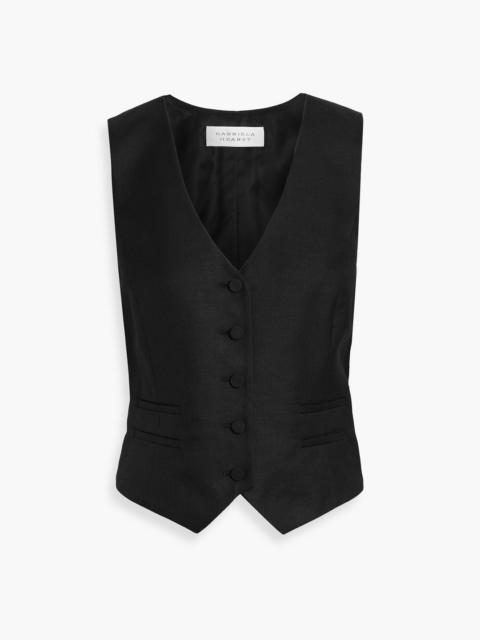 GABRIELA HEARST Coleridge wool, silk and linen-blend twill vest