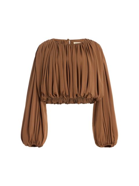 HEIRLOME Exclusive Michelle Silk Top tan