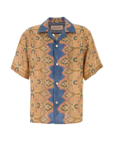 Valentino Valentino Garavani Men Printed Linen Shirt