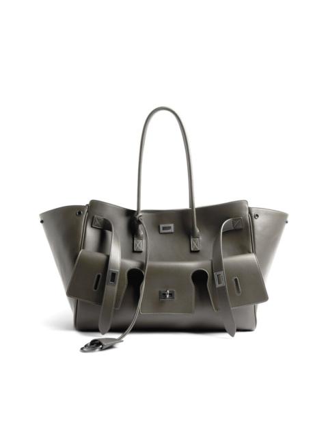 BALENCIAGA Women's Bel Air Carry All Bag Medium  in Khaki
