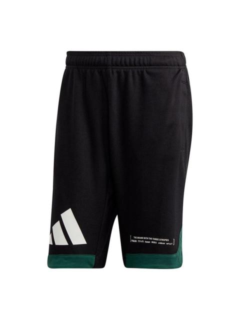 adidas adidas M Pack Short Running Sports Logo Printing Training Breathable Shorts Black FP9375