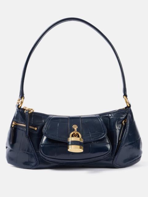 Le 99 Small croc-effect leather shoulder bag