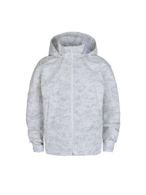 Givenchy Givenchy Destroyed Windbreaker In Mixed Cotton 'Pearl/Grey'