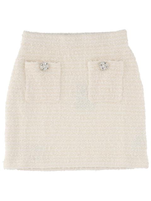 self-portrait WOOL MINISKIRT WITH POCKETS