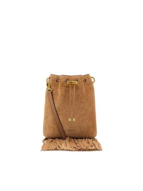 JIMMY CHOO Jimmy Choo Camel Suede Bon Bon Bucket Bag