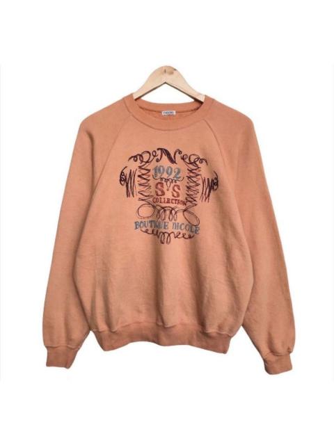 Other Designers Vintage Nicole Spellout Brown Baggy Sweatshirt