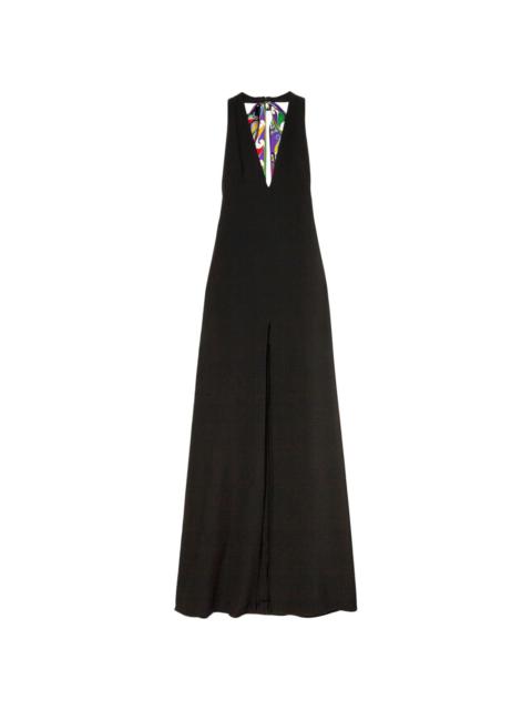 halterneck maxi dress