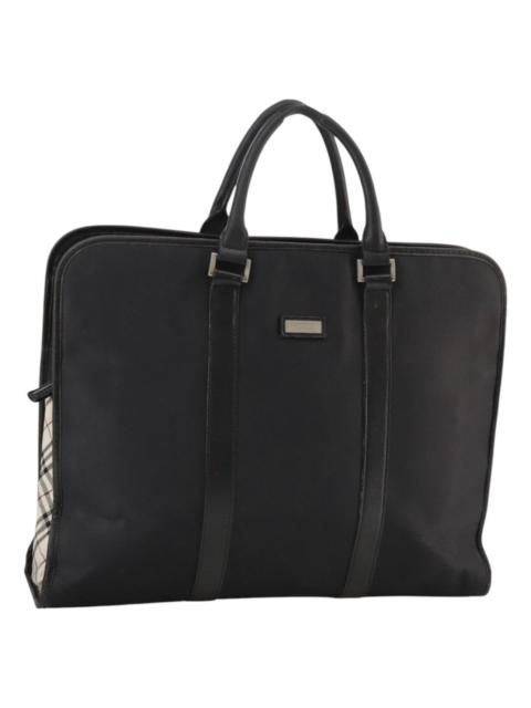 Burberry Black Label Business Bag Nylon Black Silver