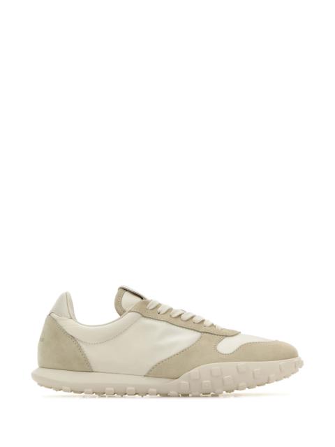 Jil Sander Two-tone fabric and suede sneakers