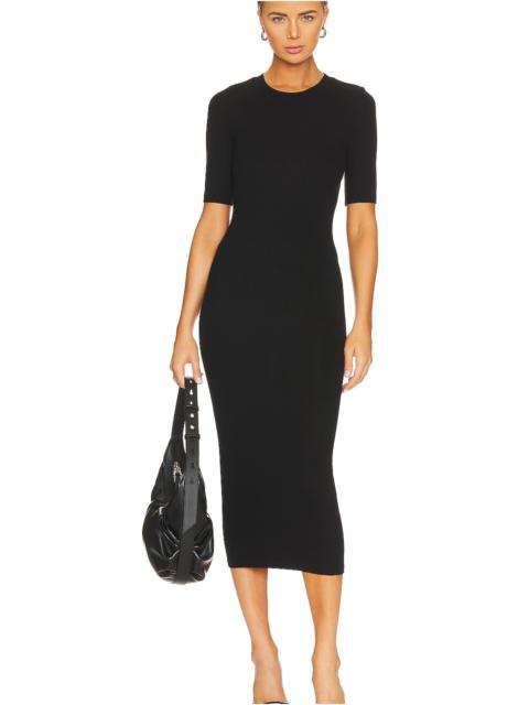 Enza Costa Half Sleeve Crew Midi Dress
