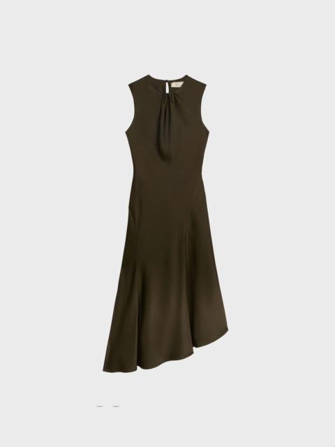 Blumarine MIDI SATIN DRESS WITH SLITS