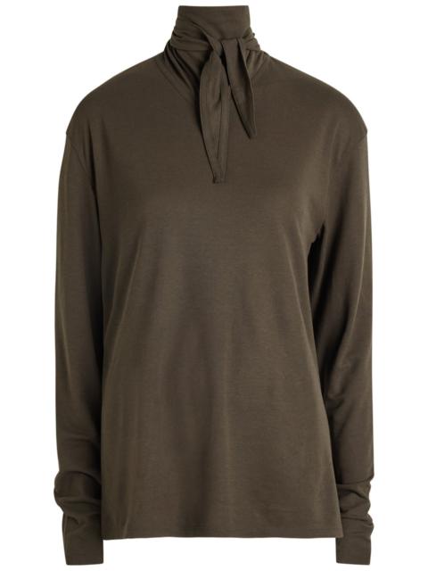 Lemaire Lemaire Tie-embellished Cotton top