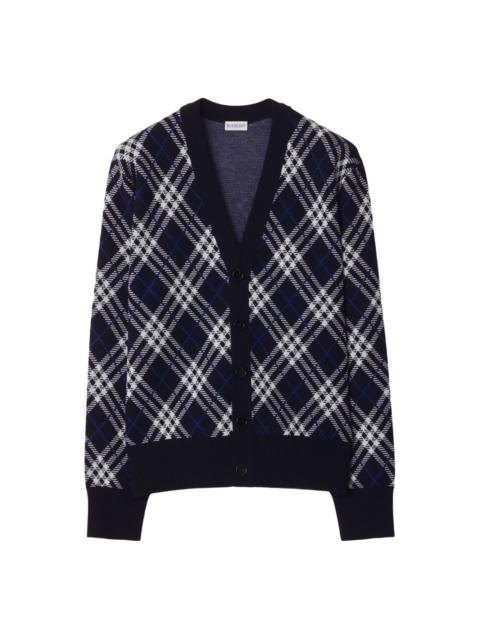 Burberry check-pattern cardigan
