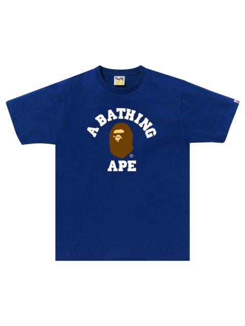 A BATHING APE® BAPE College Tee 'Blue'