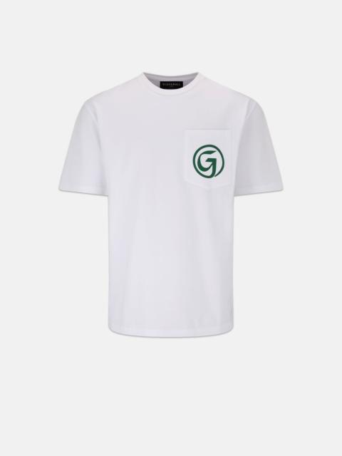 GLOVERALL Men's 'G' Print T-shirt White/Green