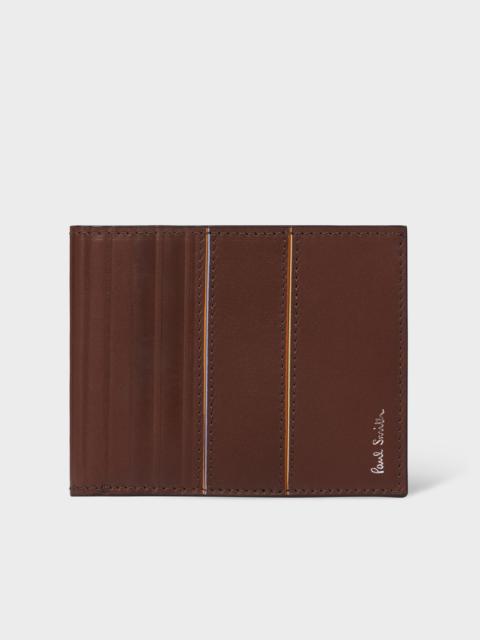 Paul Smith Dark Red Panel Compact Billfold Wallet