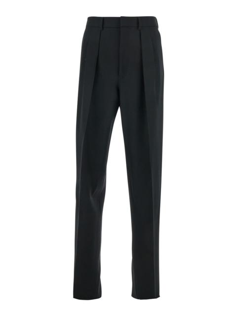 TOM FORD Tom Ford Men Black Pants With High Waist And Pences In Wool Man