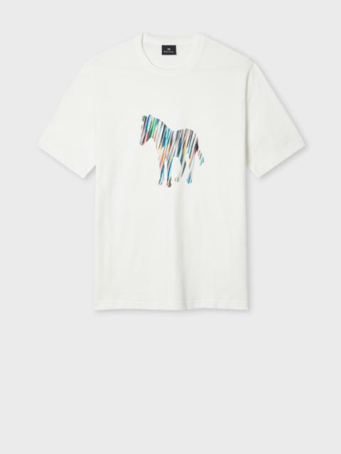 Paul Smith White 'Stripe Zebra' Cotton T-Shirt