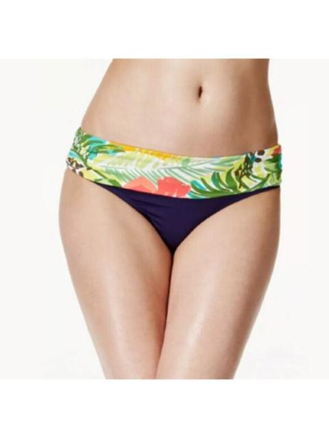 Anne Cole Women’s Hipster Bikini Swim Bottoms Navy Blue Orange Yellow NEW S NWT