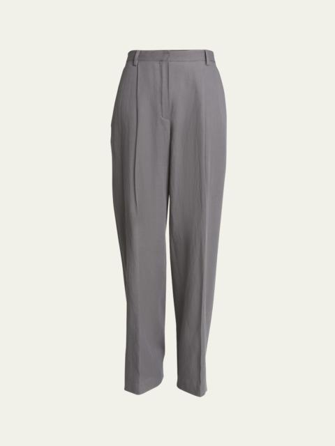 Porter Pintuck Wide Leg Wool Pants