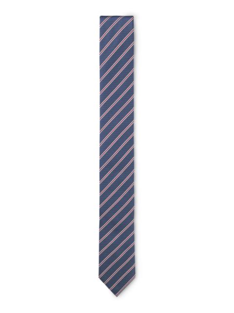 HUGO DIAGONAL-STRIPE TIE IN SILK