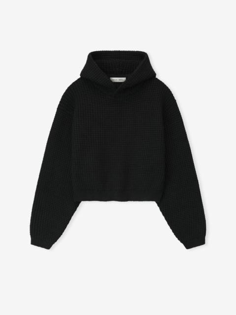 ESSENTIALS Womens Heavy Waffle 90's Hoodie