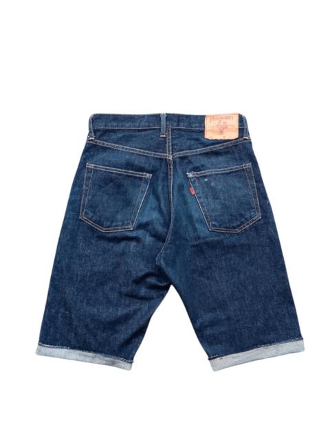 Other Designers FOB Factory - F.O.B factory indigo blue selvede red line short denim